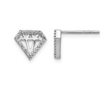 1/8 Carat (ctw) Diamond Charm Earrings in 14K White Gold